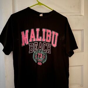 SHEIN Black Malibu Beach Tee